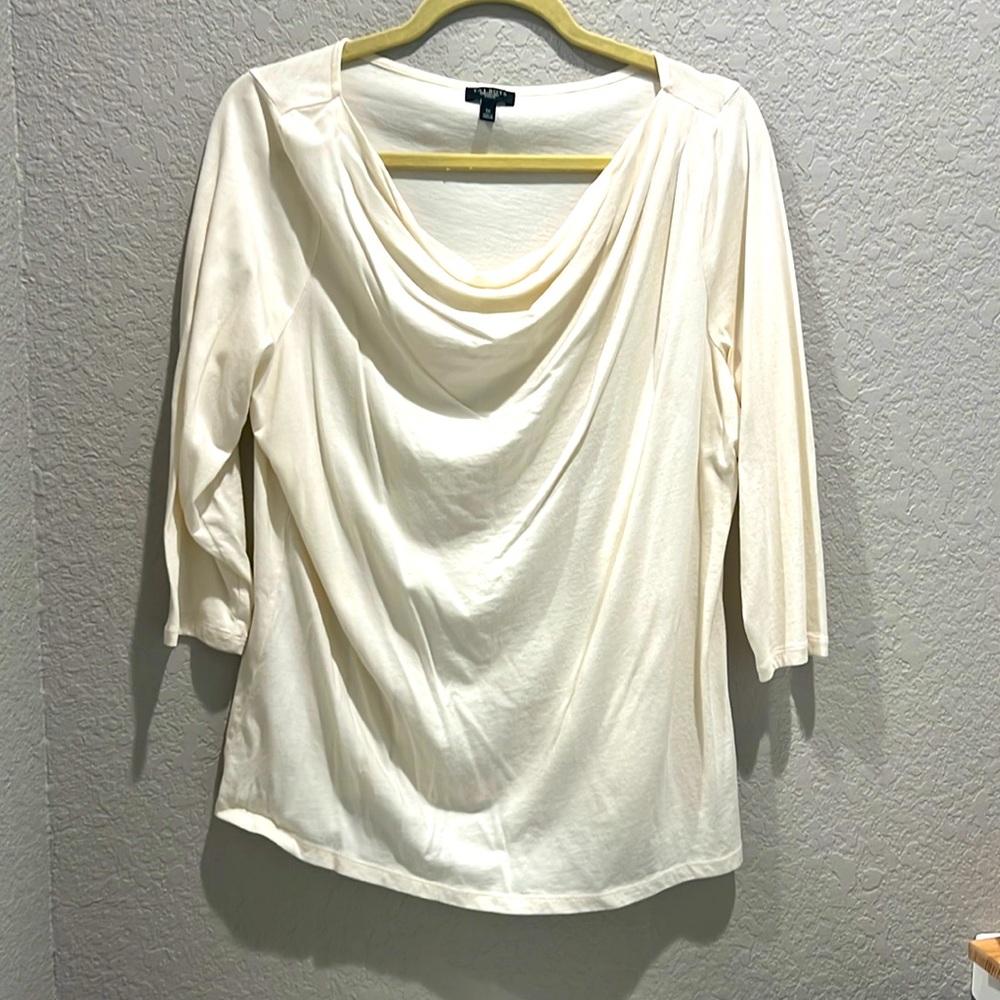NWOT Talbots draped neck line Cotten top